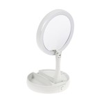 Зеркало Luazon KZ-09, подсветка, настольное, 30×16×16 см, увеличение × 10, USB, белое - Фото 4