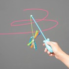 Дразнилка для кошек с лазером и ручкой-мышкой, 30,5 см, микс цветов - фото 8451315