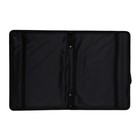 Папка для чертежей и рисунков для художников А3, 470 х 350 х 40 мм, с ручками, каркасная, текстильная, "Вдохновение" 1B31, карман, чёрная - Фото 4