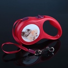 Рулетка с принтом "Милашка", 5 м, вес животного до 15 кг, красная 2603405