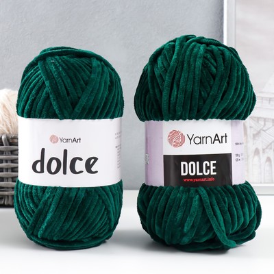 Пряжа "Dolce" 100% микрополиэстер 120м/100гр (774 изумруд)