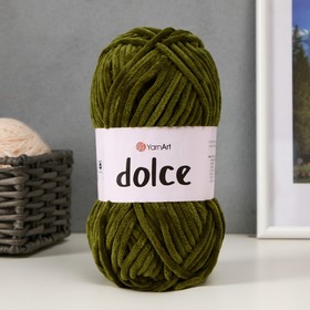 Пряжа "Dolce" 100% микрополиэстер 120м/100гр (772 т. хаки) 4237752