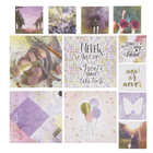 Набор карточек для скрапбукинга "Pretty violet" 9,5х9,5+5х5 см - Фото 1