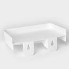 Держатель для туалетной бумаги с полочкой, белый - Фото 5