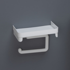 Держатель для туалетной бумаги с полочкой, белый - Фото 1
