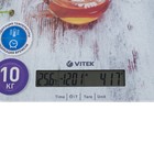 Весы кухонные Vitek VT-8008, электронные, до 10 кг, рисунок "Ромашки" - Фото 2