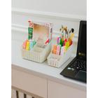 Подставка - органайзер для канцелярии «Вязание», 4 секции, белый ротанг - Фото 6