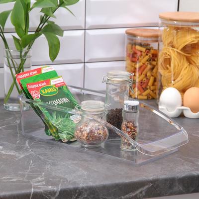 Органайзер для кухни IDEA, 33×15×8 см, пластик, прозрачный
