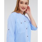 Рубашка женская, цвет голубой, размер 62 - Фото 4