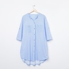 Рубашка женская, цвет голубой, размер 62 - Фото 9