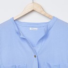 Рубашка женская, цвет голубой, размер 62 - Фото 10