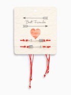 Браслет-оберег «Красная нить» In love лучшие друзья, набор 2 шт. цвет серебро, d=5.5 см - Фото 5