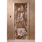 Дверь стеклянная «Горячий пар», размер коробки 190 × 70 см, 8 мм, бронза - фото 298157861
