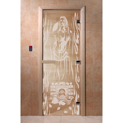 Дверь «Горячий пар», размер коробки 200 × 80 см, правая, цвет прозрачный