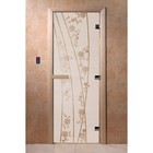 Дверь «Весна цветы», размер коробки 200 × 80 см, правая, цвет сатин - фото 298157879