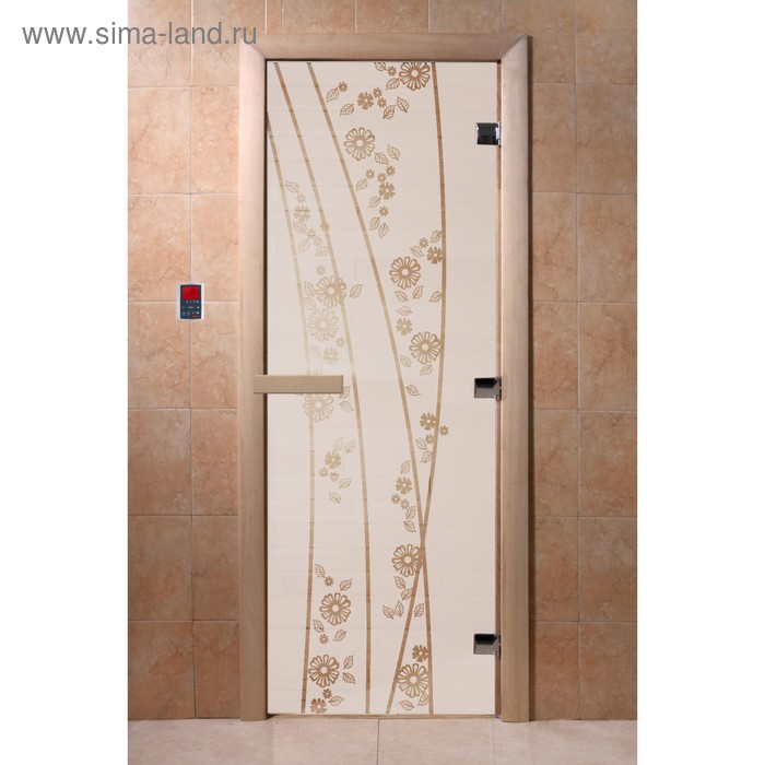 Дверь «Весна цветы», размер коробки 200 × 80 см, правая, цвет сатин - Фото 1