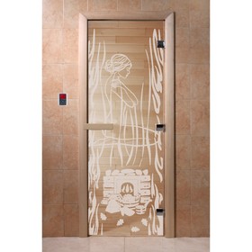 Дверь «Волшебный пар», размер коробки 200 × 80 см, правая, цвет прозрачный