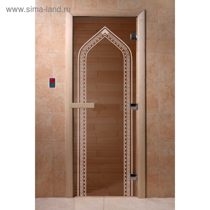 Дверь стеклянная «Арка», размер коробки 200 × 80 см, 8 мм, бронза - Фото 1