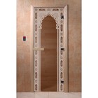 Дверь стеклянная «Восточная арка», размер коробки 190 × 70 см, 8 мм, бронза - фото 298157944