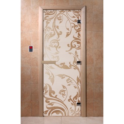 Дверь «Венеция», размер коробки 200 × 80 см, правая, цвет сатин