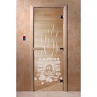 Дверь стеклянная «Банька», размер коробки 190 × 70 см, 8 мм, прозрачная, левая - фото 298157962