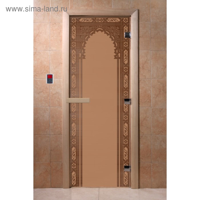 Дверь «Восточная арка», размер коробки 200 × 80 см, правая, цвет матовая бронза - Фото 1