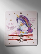 Браслет-оберег «Красная нить» Happy family моё чудо, набор 2 шт., цвет серебро, d=5.5 см - Фото 2