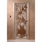 Дверь стеклянная «Берёзка», размер коробки 190 × 70 см, 8 мм, правая, цвет бронза - фото 298157997