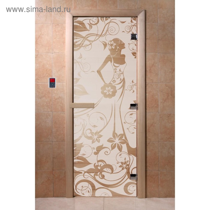 Дверь «Девушка в цветах», размер коробки 200 × 80 см, правая, цвет сатин - Фото 1