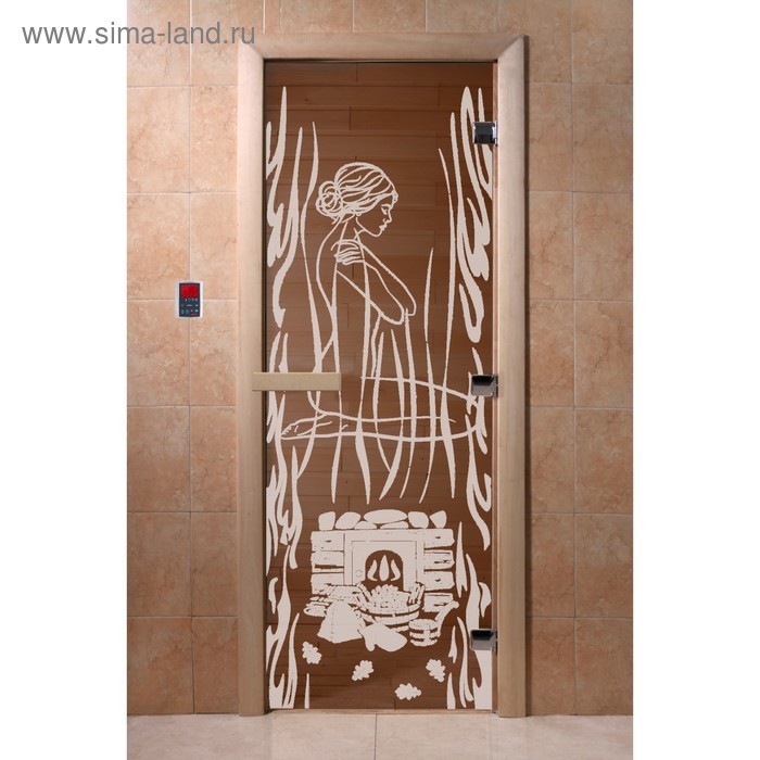 Дверь «Волшебный пар», размер коробки 190 × 70 см, правая, цвет бронза - Фото 1