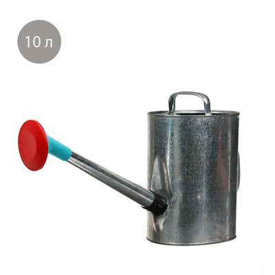 Лейка, 10 л, с рассеивателем, оцинкованная, носик d = 19 мм, без рисунка