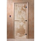 Дверь стеклянная «Берёзка», размер коробки 190 × 70 см, 8 мм, прозрачная, левая - фото 298158035