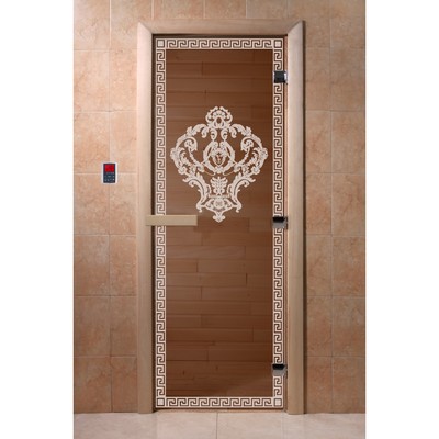 Дверь «Версаче», размер коробки 190 × 70 см, правая, цвет бронза