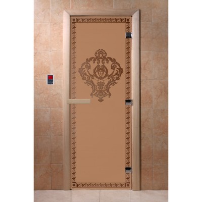 Дверь «Версаче», размер коробки 190 × 70 см, правая, цвет матовая бронза