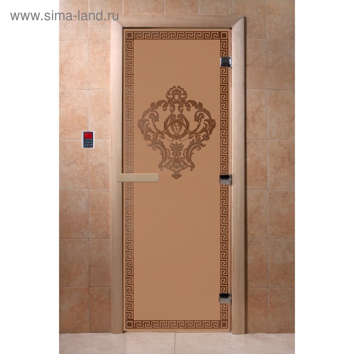 Дверь «Версаче», размер коробки 190 × 70 см, правая, цвет матовая бронза - Фото 1