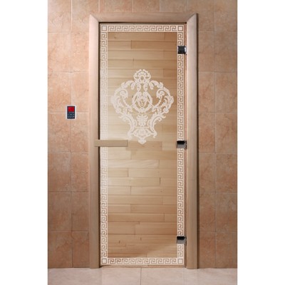Дверь «Версаче», размер коробки 190 × 70 см, правая, цвет прозрачный