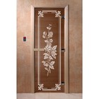 Дверь «Розы», размер коробки 190 × 70 см, левая, цвет бронза - фото 298158071