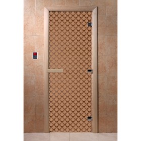 Дверь «Мираж», размер коробки 200 × 80 см, левая, цвет матовая бронза