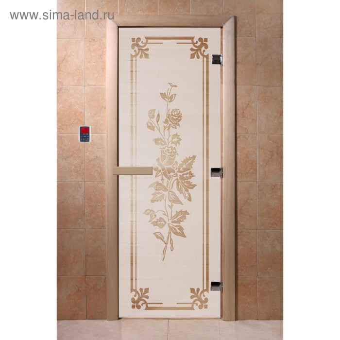 Дверь «Розы», размер коробки 190 × 70 см, правая, цвет сатин - Фото 1