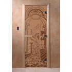 Дверь «Жар-птица», размер коробки 200 × 80 см, левая, цвет матовая бронза - фото 298158080