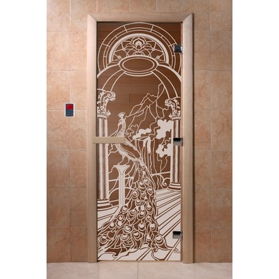 Дверь «Жар-птица», размер коробки 190 × 70 см, правая, цвет бронза
