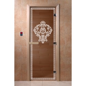 Дверь «Версаче», размер коробки 190 × 70 см, левая, цвет бронза