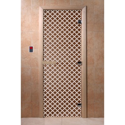 Дверь «Мираж», размер коробки 190 × 70 см, левая, цвет бронза