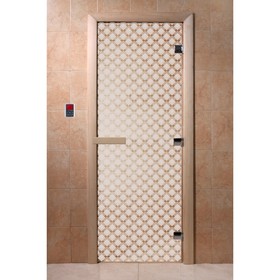 Дверь «Мираж», размер коробки 190 × 70 см, левая, цвет сатин