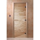 Дверь «Китай», размер коробки 190 × 70 см, левая, цвет прозрачный - фото 298158125