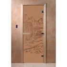 Дверь «Китай», размер коробки 190 × 70 см, правая, цвет матовая бронза - фото 298158127