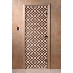Дверь «Мираж», размер коробки 200 × 80 см, левая, цвет бронза