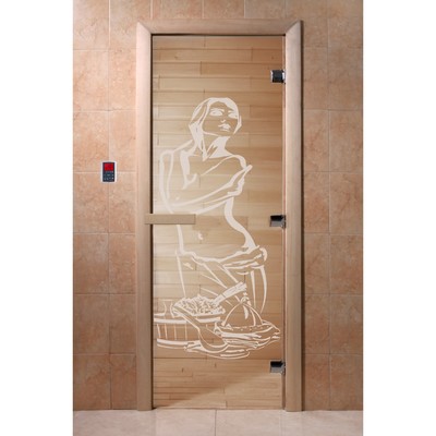 Дверь «Искушение», размер коробки 200 × 80 см, левая, цвет прозрачный