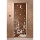 Дверь «Зима», размер коробки 190 × 70 см, левая, цвет бронза - фото 298158152