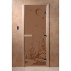 Дверь «Зима», размер коробки 190 × 70 см, левая, цвет матовая бронза - фото 298158212